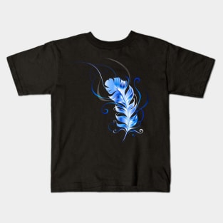 Feather of Blue Fire Kids T-Shirt